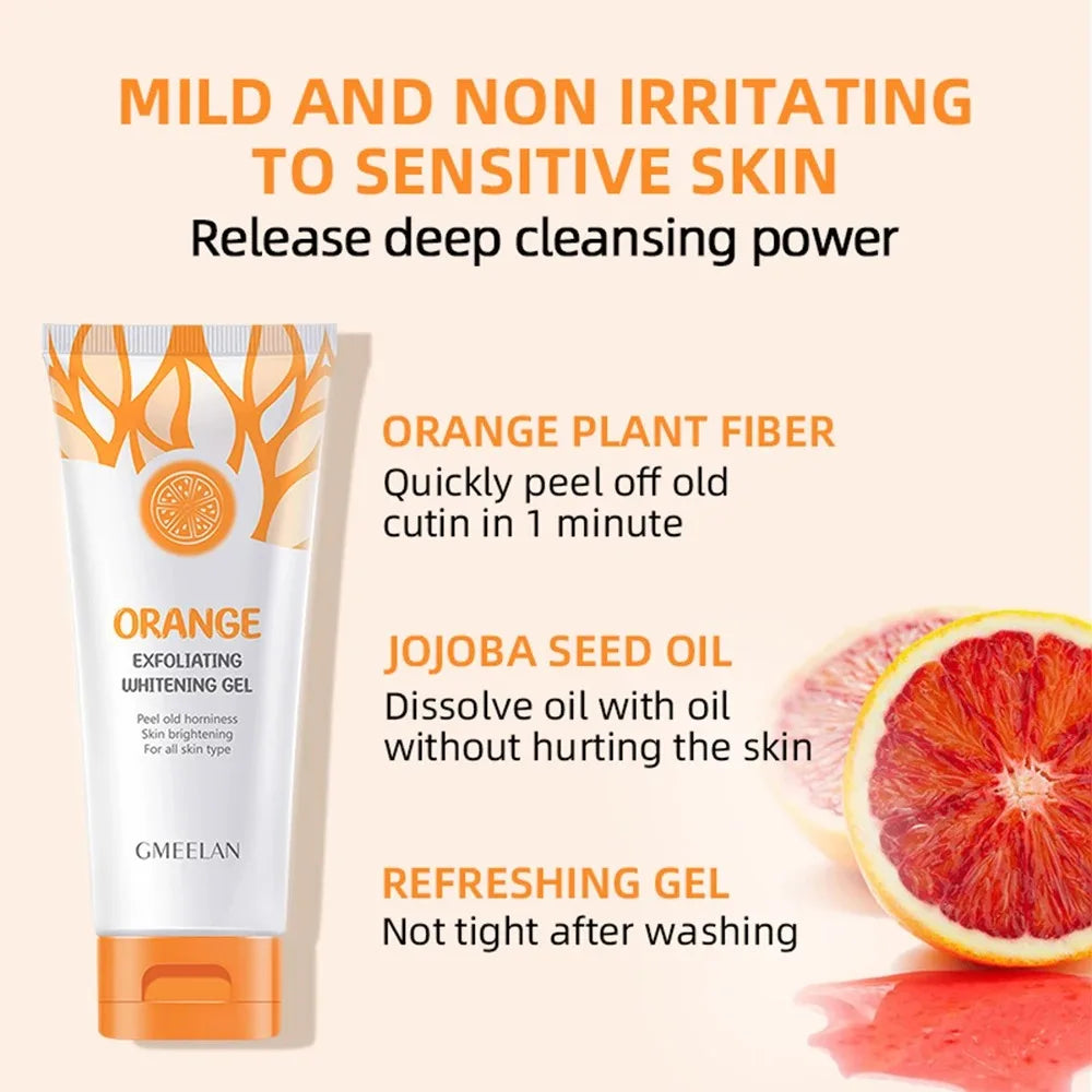 YOUNGCOME Orange Gel Exfoliating Scrub – Brighten & Moisturize 50g Face Exfoliating Scrub Qst