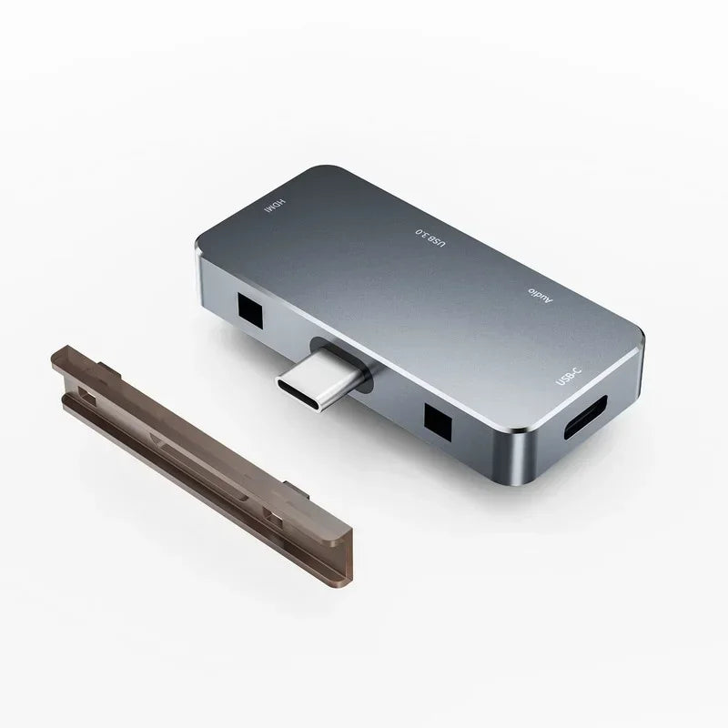 4-in-1 USB-C Hub for iPad Pro 11 & 12.9 – Aux & Data Jack USB-C Hub Adapter Qme
