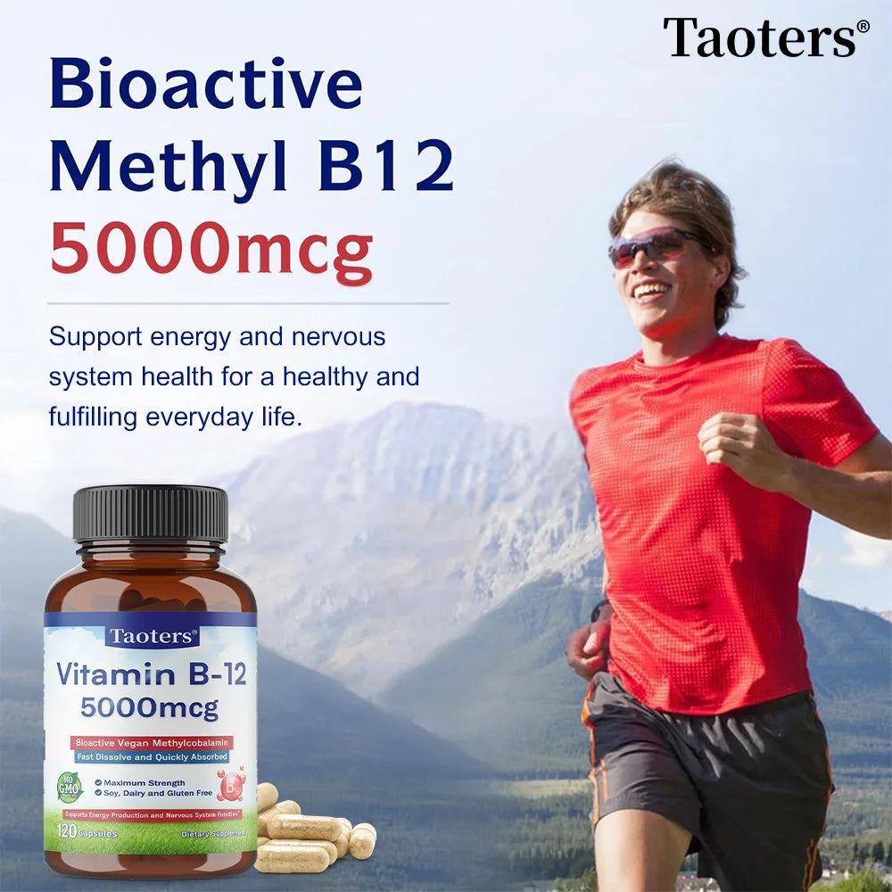 Vitamin B12 5000mcg Vegan Methylcobalamin Capsules Vitamin Supplement Qst