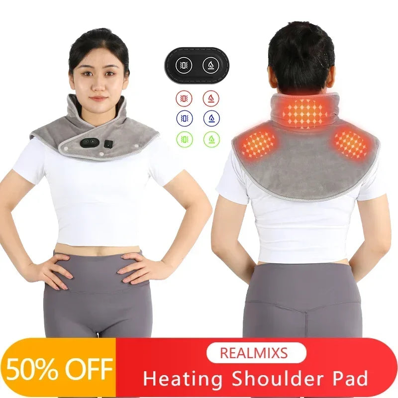 PAQIN USB Heated Shoulder & Neck Wrap – 3 Heat Settings Heated Neck Wrap Qst