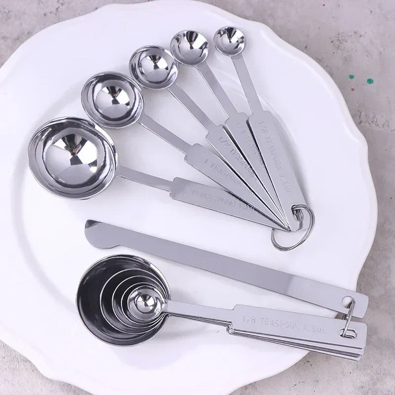 Stackable Stainless Steel Measuring Spoons Set of 5 Measuring Spoon Set Qme