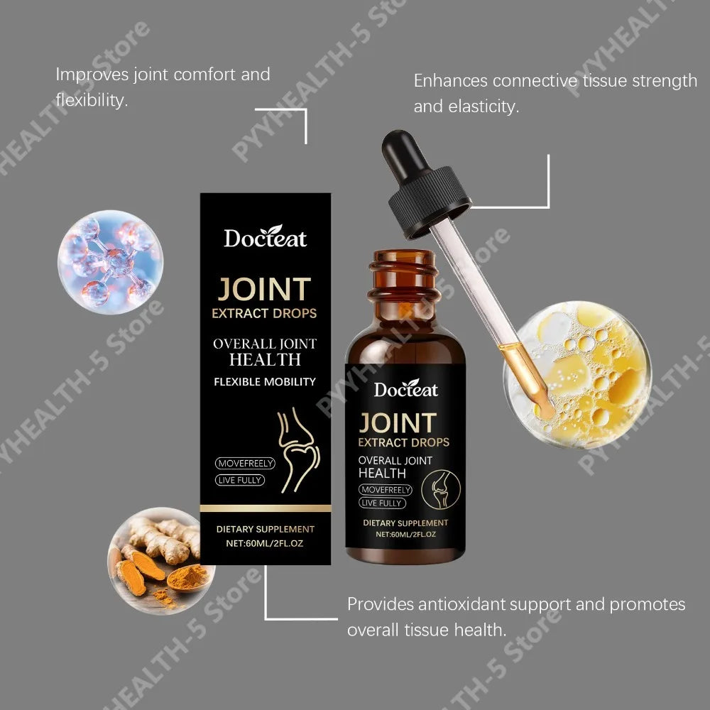 Docteat Joint Care Drops – Glucosamine, Chondroitin, MSM 60ml Joint Health Supplement Qst