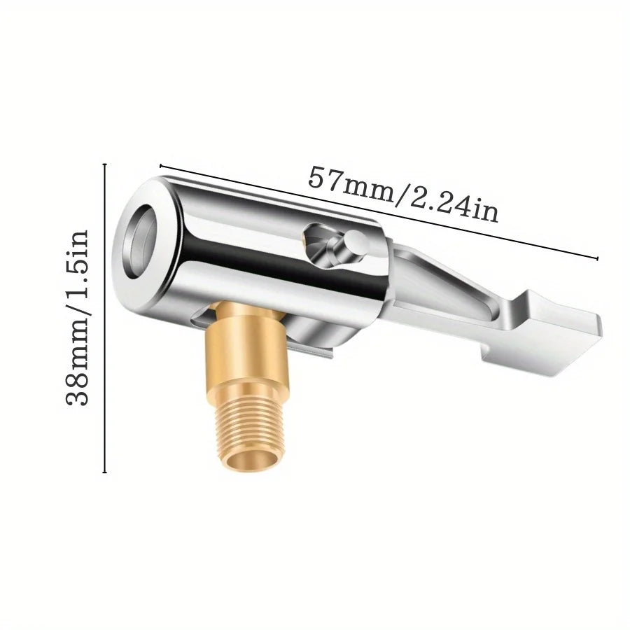 Quick Connect Air Chuck Tire Inflator Nozzle | Metal Tire Inflator Chuck Qme