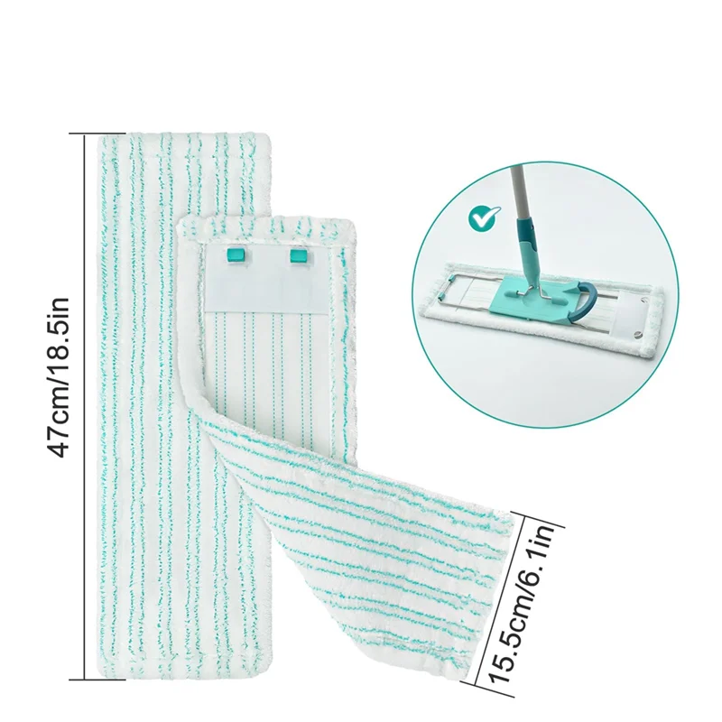 2-Pack Microfiber Replacement Mop Covers for Leifheit Profi XL Replacement Mop Cover Qst