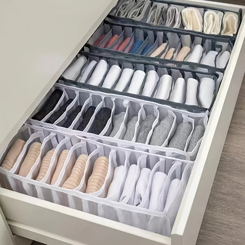 Underwear & Sock Drawer Organizer Box with Compartments Drawer Organizer Box Qme