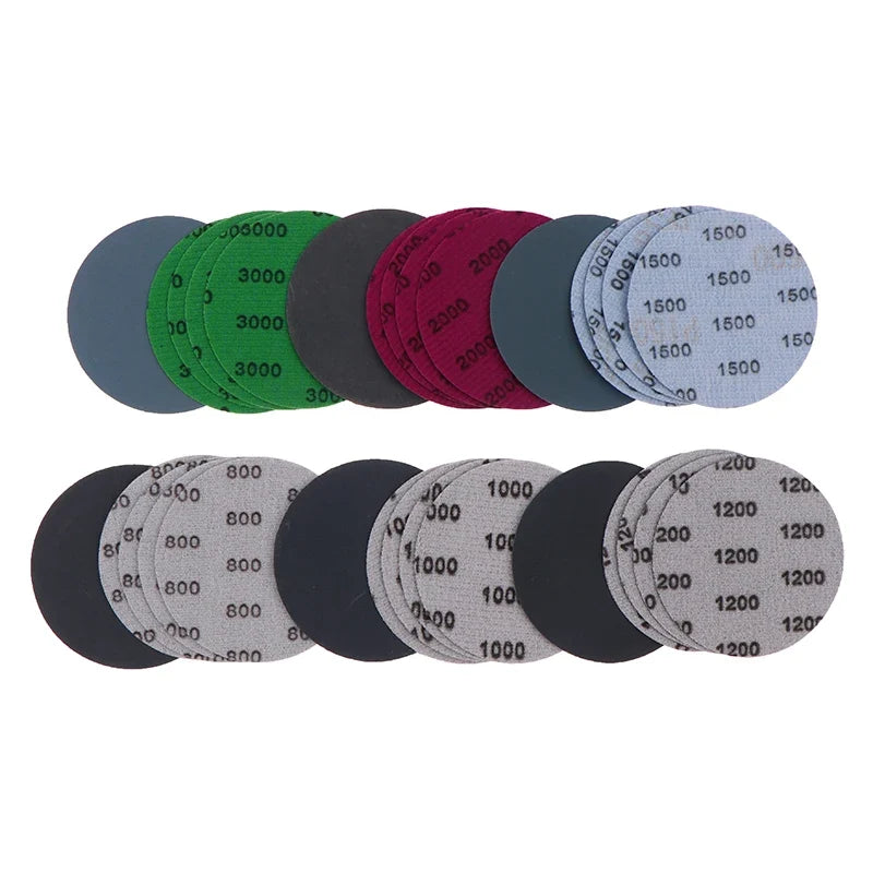 Wet Dry Sanding Discs 800–3000 Grit Hook & Loop | 75mm Sanding Disc Set Qme