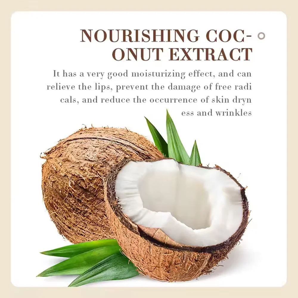 REAROYA Coconut Lip Balm – Nourishing Daily Moisture for Lips Lip Balm Qst