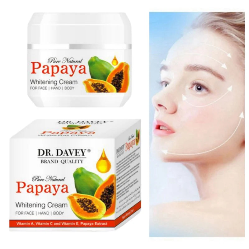 DR.DAVEY Papaya Moisturizing Face Cream – Nourishing Lotion Facial Moisturizer Cream Qst