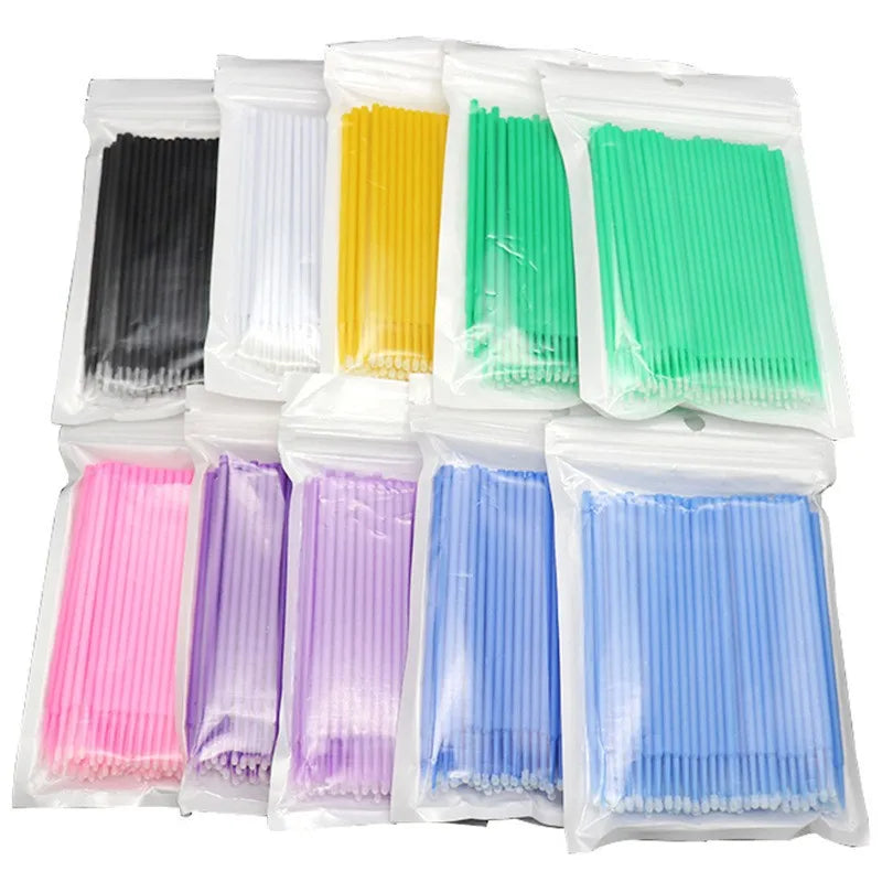 Disposable Microbrush Applicators for Eyelash Extensions 100pcs Lash Applicator Brush Qme