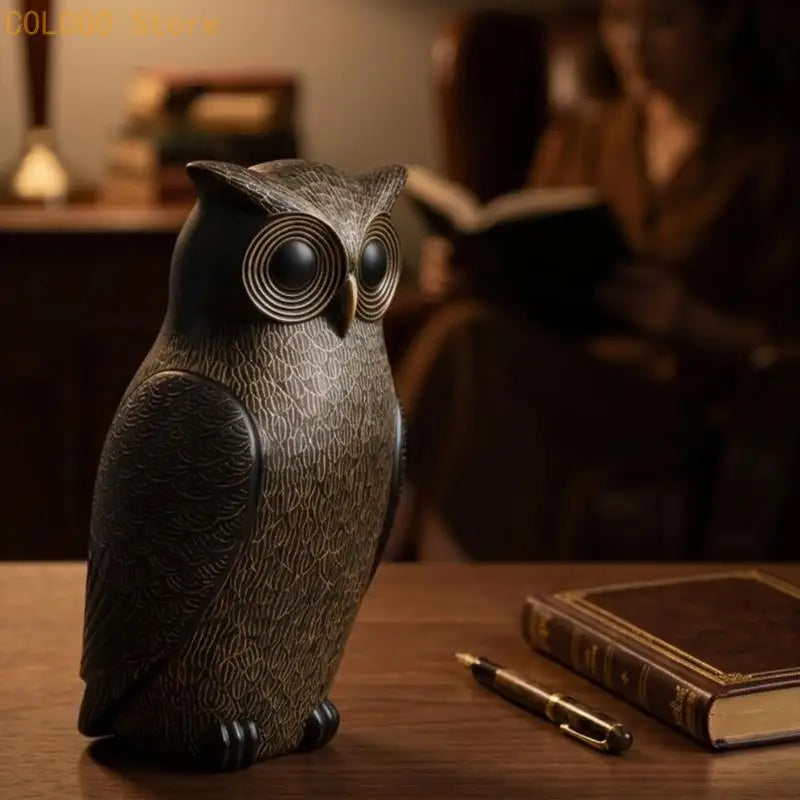 Owl Resin Bird Figurine Statue – Home Decor & Gift Decorative Figurine Qme