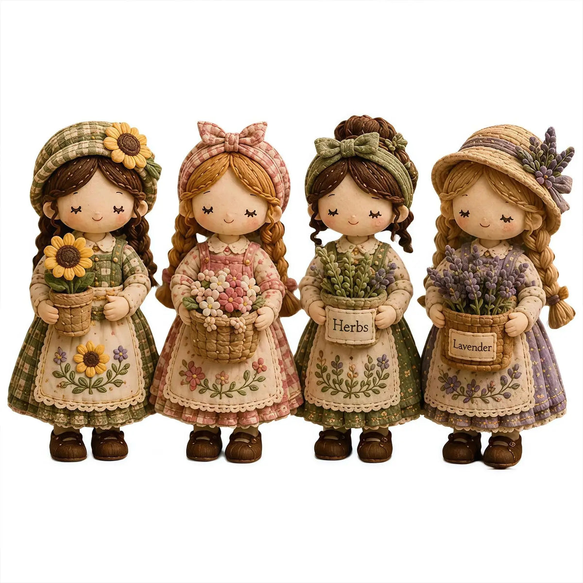 Girls DIY Felt Doll Patchwork Sewing Kit – Beginner Craft Set DIY Sewing Craft Kit Qme