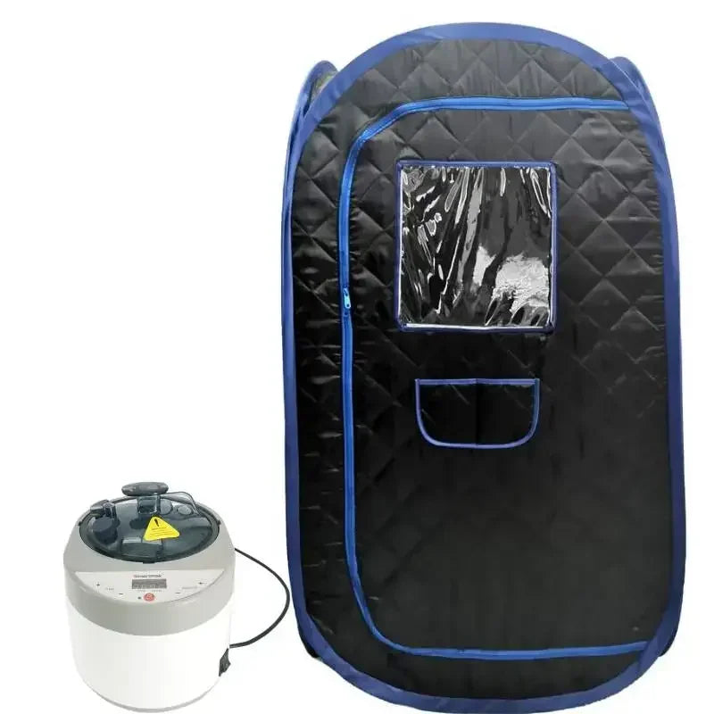 Portable Foldable Steam Sauna Tent – 4L Steamer & Remote Steam Sauna Tent Qst Black