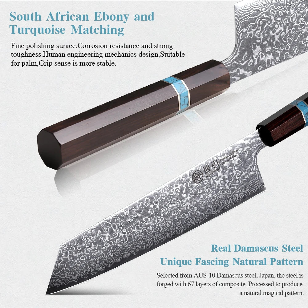 SHENGSHARP 67-Layer Damascus Steel Chef Knife | Japanese Style Damascus Chef Knife Qst
