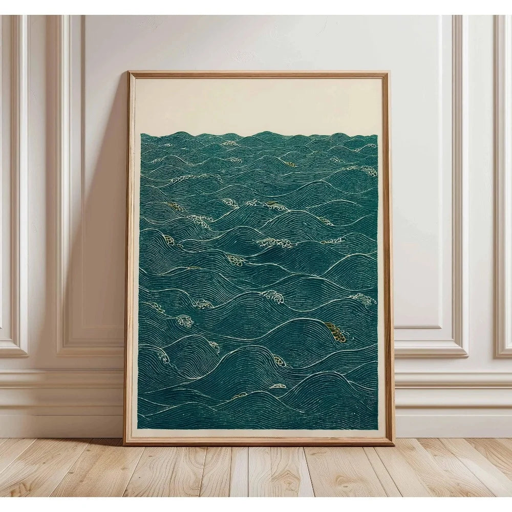 Retro Japanese Koi & Tree Canvas Wall Art – Unframed Print Canvas Wall Art Qst