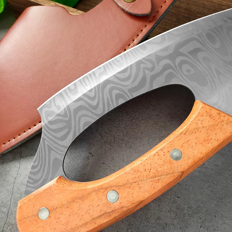 Chef Knife 5Cr15Mov Stainless Steel Wood Handle | 20.5cm Kitchen Chef Knife Qst