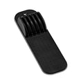 Soft-Grip Knife Drawer Organizer – 5 & 11 Slot Knife Block Knife Drawer Organizer Qme S Black