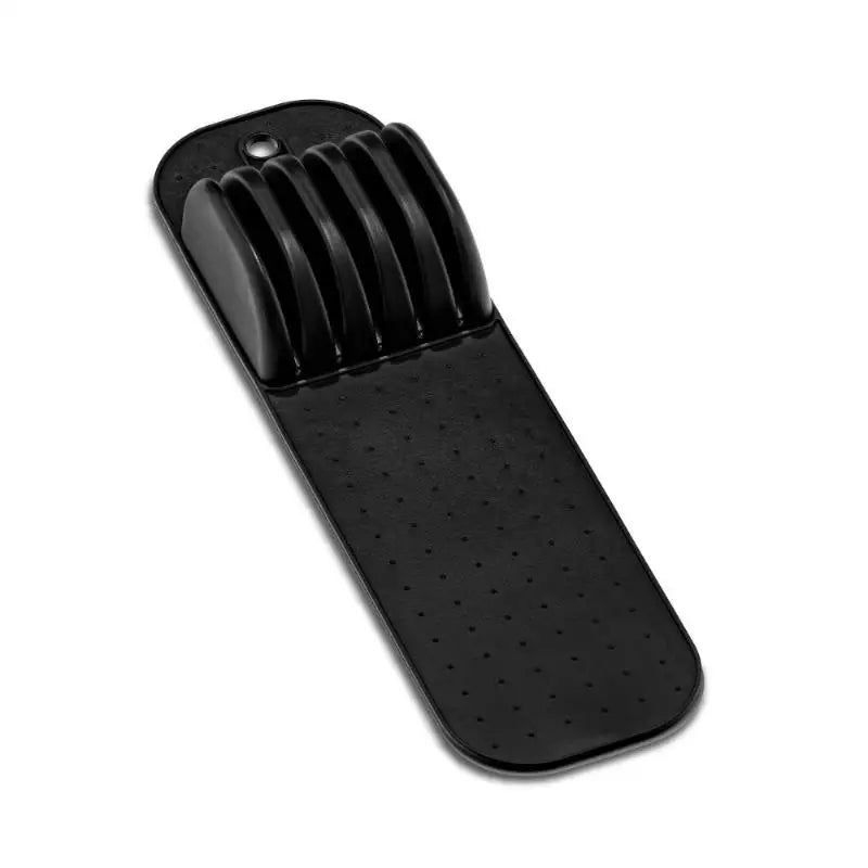 Soft-Grip Knife Drawer Organizer – 5 & 11 Slot Knife Block Knife Drawer Organizer Qme S Black