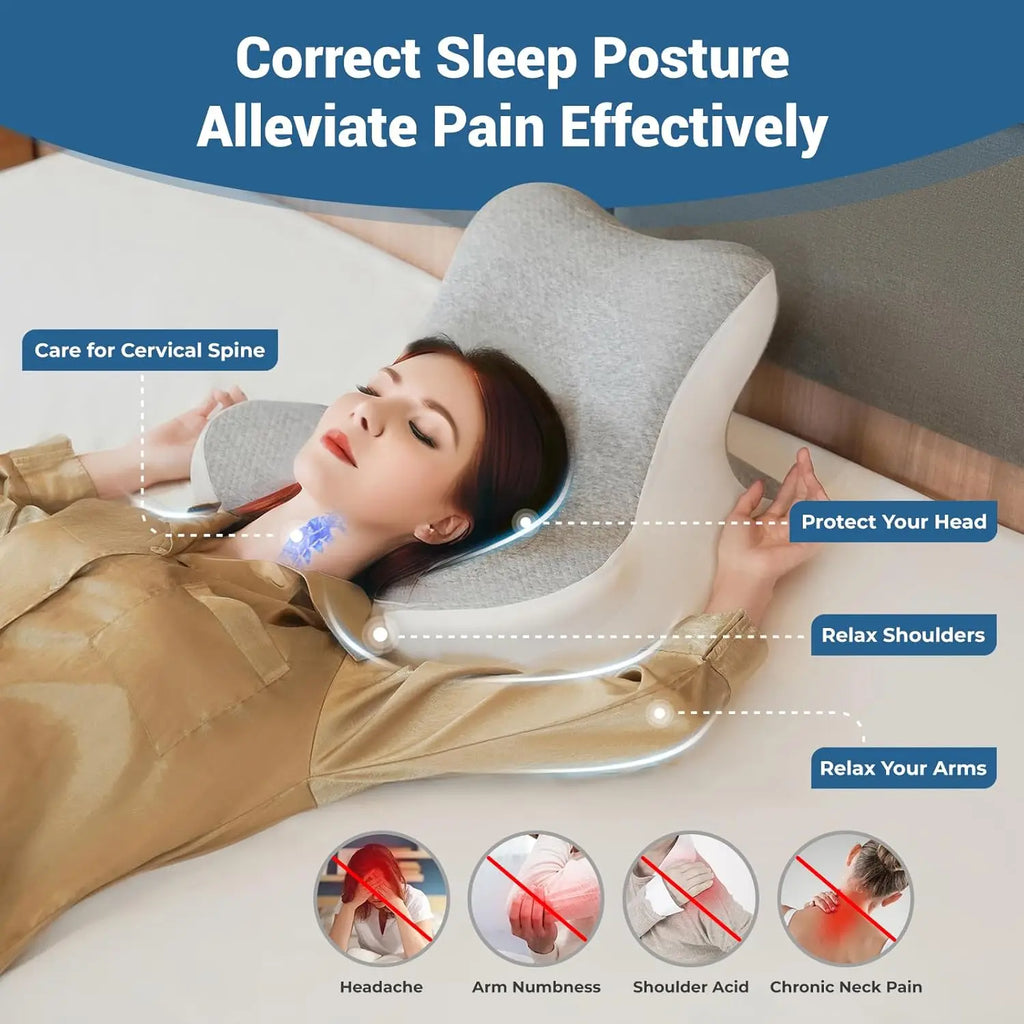 Ergonomic Memory Foam Reading Pillow – Bed Wedge Back Support Bed Wedge Pillow Qst