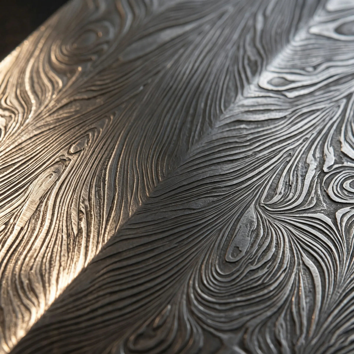 Damascus Steel Tea Knife Billet – DIY Fixed Blade Tea Needle Tea Knife Billet Qst
