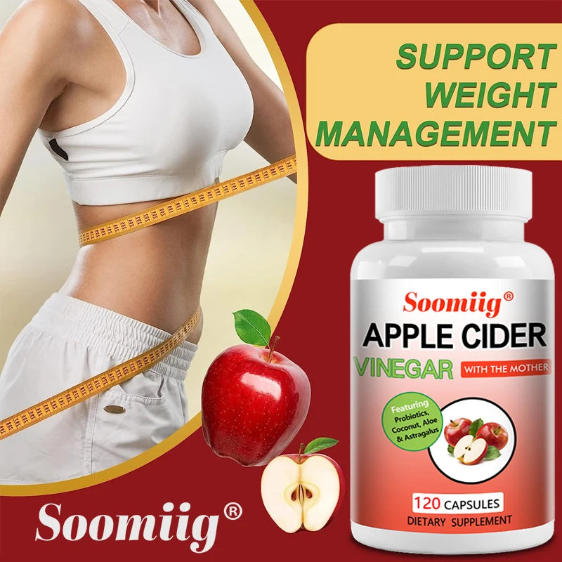 Apple Cider Vinegar Capsules 1500mg – Digestive & Energy Support ACV Supplement Qst