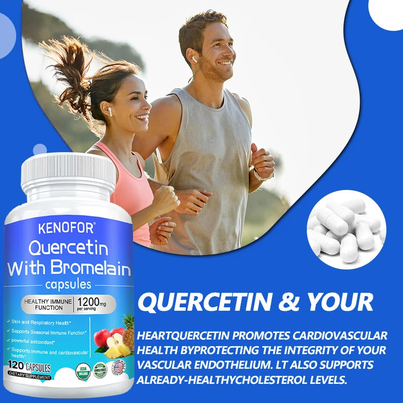 Quercetin Bromelain Complex 1200mg – Immune & Wellness Caps Wellness Supplement Qst