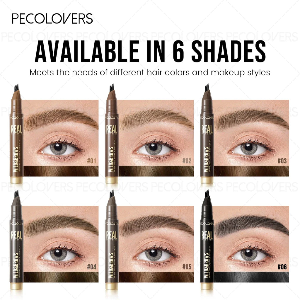Fluffy Quick-Dry Liquid Eyebrow Pen – Natural Wild Brow Look Liquid Eyebrow Pen Qme