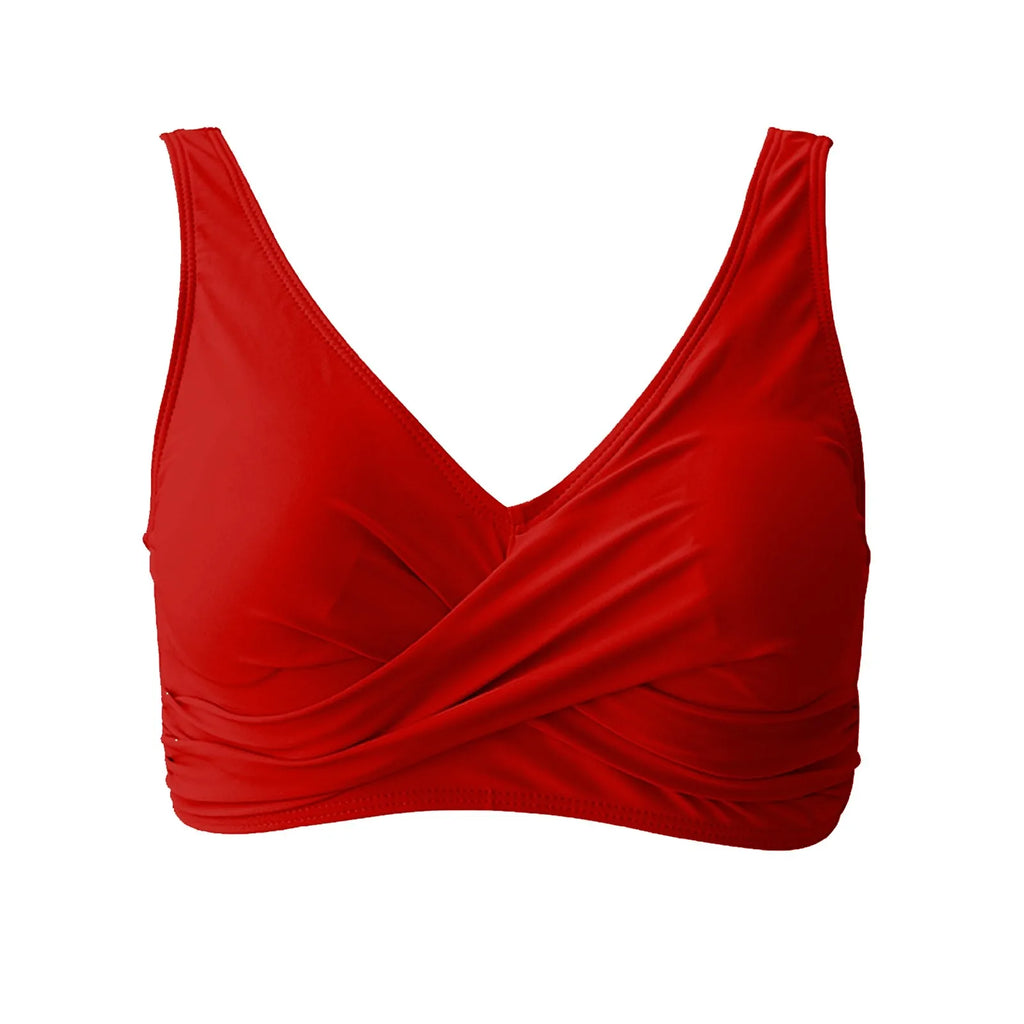 Women's Bikini Swim Top – Tummy Coverage | 12 Colors Bikini Swim Top Qme