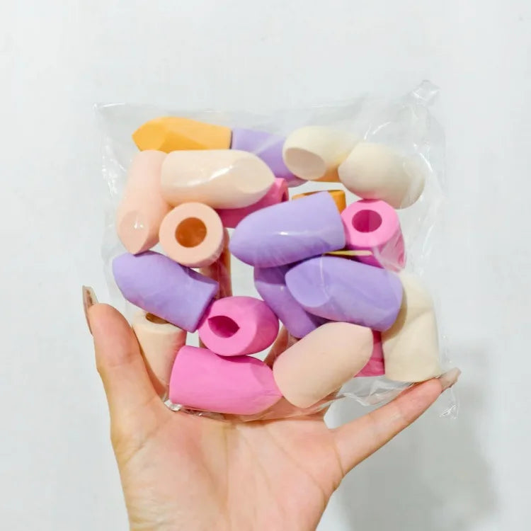 Mini Beauty Sponges Set – 10Pcs Mixed Shapes & Colors Makeup Sponge Set Qme 10Pcs