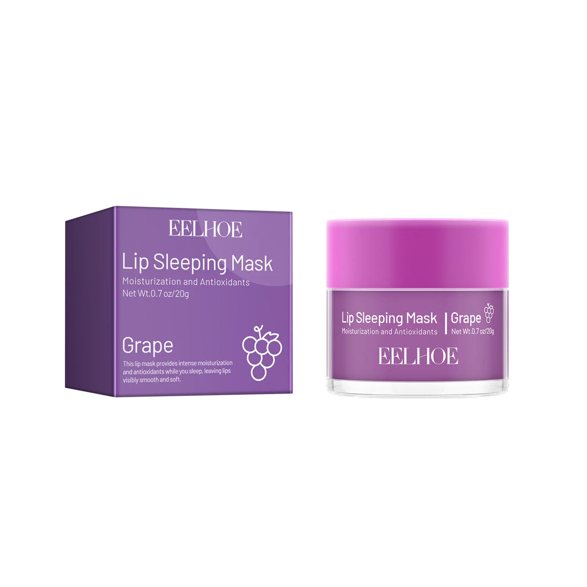 REAROYA Day & Night Repair Lip Balm – Hydrating Lip Mask Lip Balm Mask Qst Grape