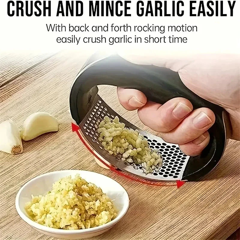 Stainless Steel Garlic Press – Easy Mincing & Crushing | Qme Garlic Press Qme
