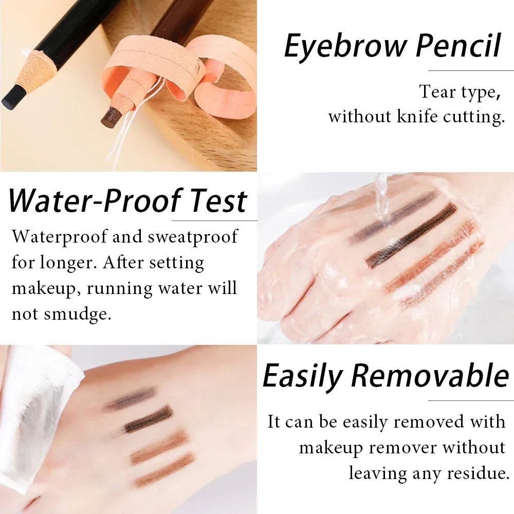 Microblading Eyebrow Pencil Waterproof – 6 Colors | Qme Eyebrow Makeup Pencil Qme