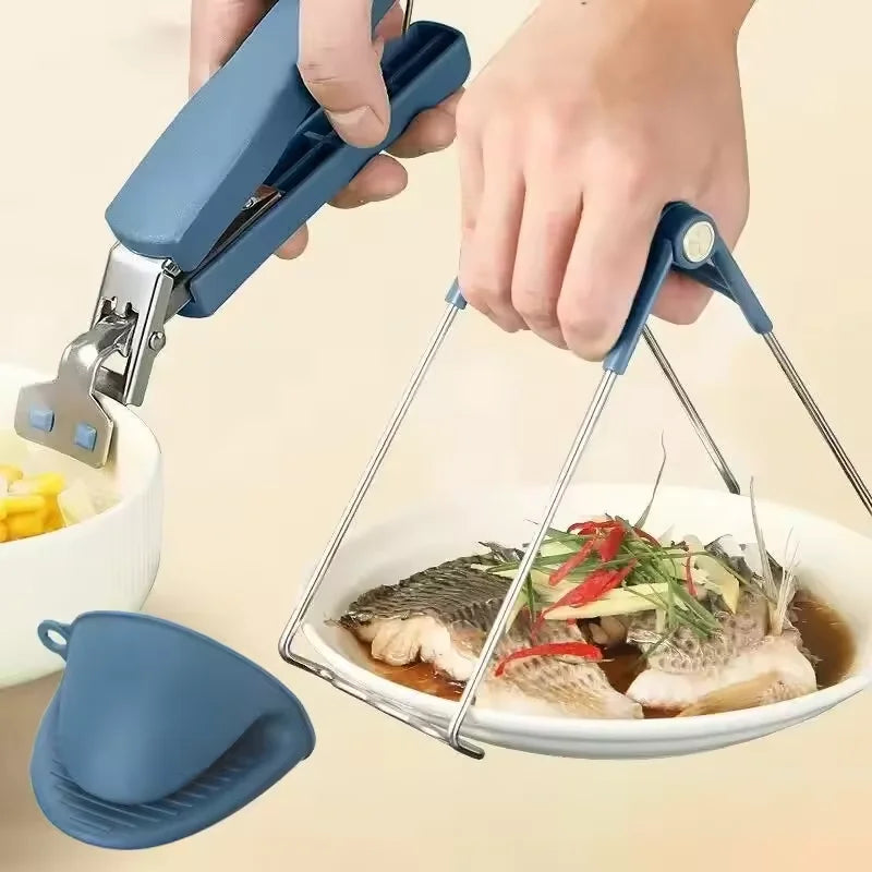 4-Piece Bowl Clip Gripper Set – Lift Hot Dishes Safely Kitchen Gripper Tongs Qst
