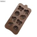 Silicone Flower Chocolate Mold – 8-Cavity Non-Stick Baking Mold Silicone Baking Mold Qme Default Title