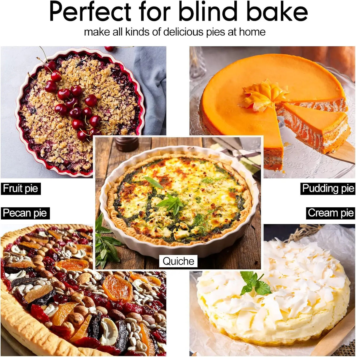 Ceramic Pie Weights 1.5 lb with 50 Parchment Liners | Blind Bake Ceramic Pie Weights Qme