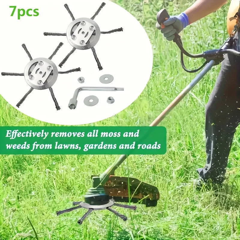 Steel Wire Wheel Head Grass Trimmer & Universal Weeding Brush Weeding Brush Qme