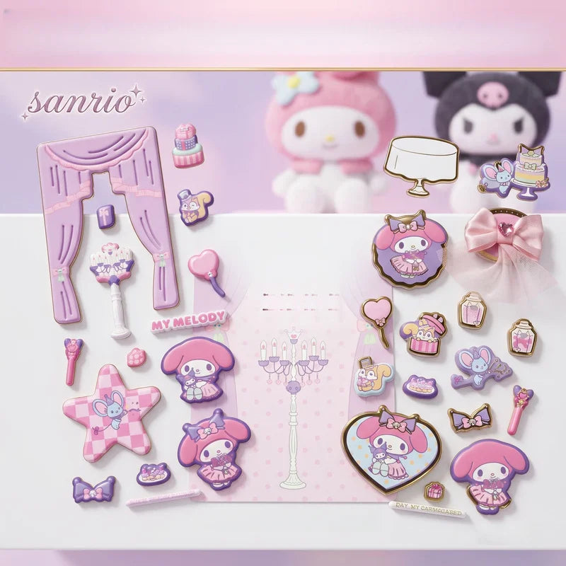 Hello Kitty Kuromi 3D Crystal Stickers | Planner Decoration Decorative Stickers Qme