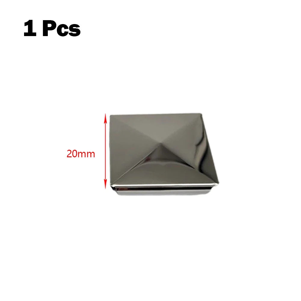 Stainless Steel Square Post Caps 16–100mm | 15 Colors Square Post Caps Qme 1pcs 20mm