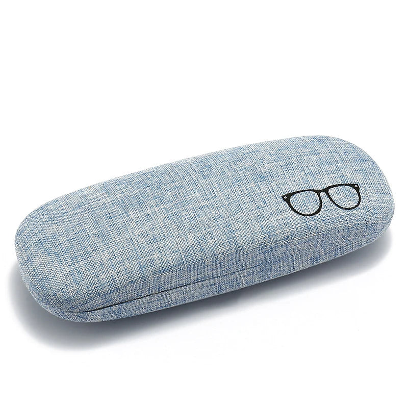PU Leather Wood Grain Hard Eyeglass Case – Unisex Glasses Box Eyeglass Case Qst B1