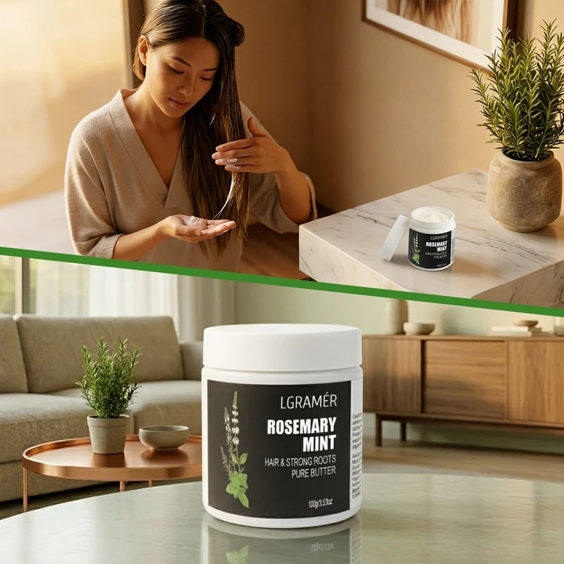 Eelhoe Rosemary Mint Curl Cream – Styling & Hair Strengthener Curl Styling Cream Qst