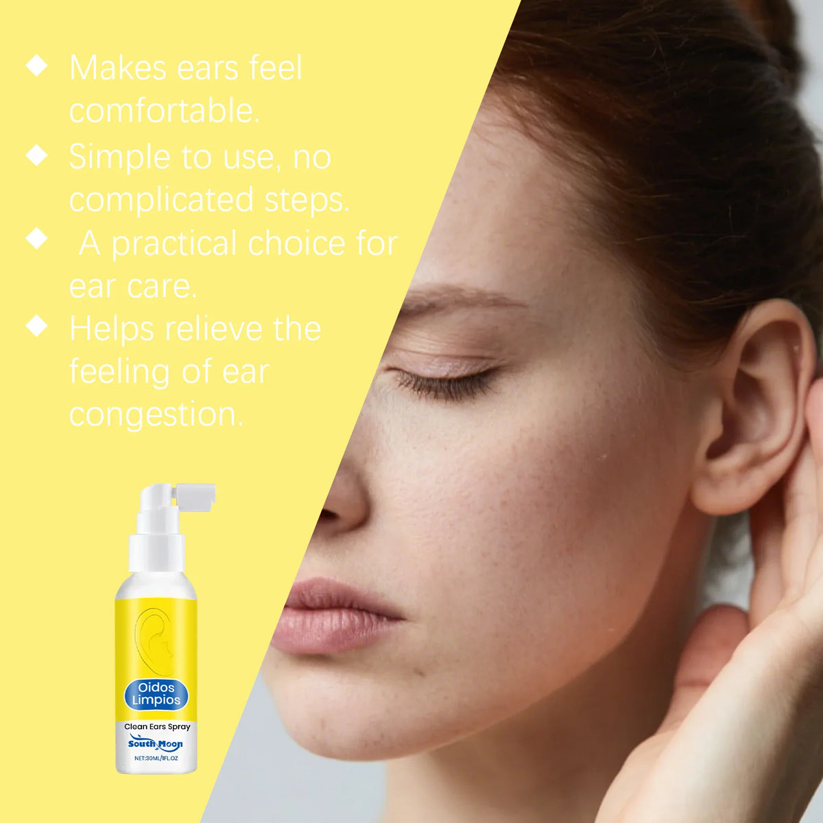 South Moon Ear Care Soothing Spray – Earwax Removal 30ml Ear Care Spray Qst