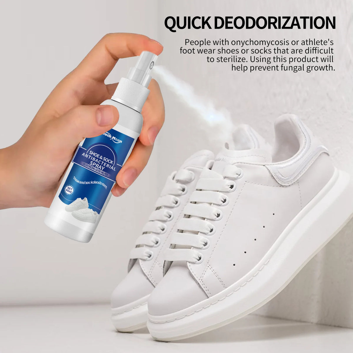 South Moon Foot & Shoe Deodorizing Antibacterial Spray 60ml Foot Deodorizing Spray Qst