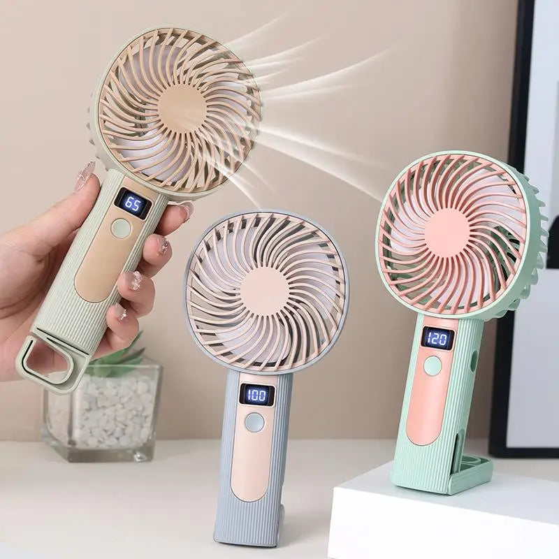 Portable Handheld Water Mist Fan – USB Rechargeable Mini Fan Handheld Mist Fan Qme