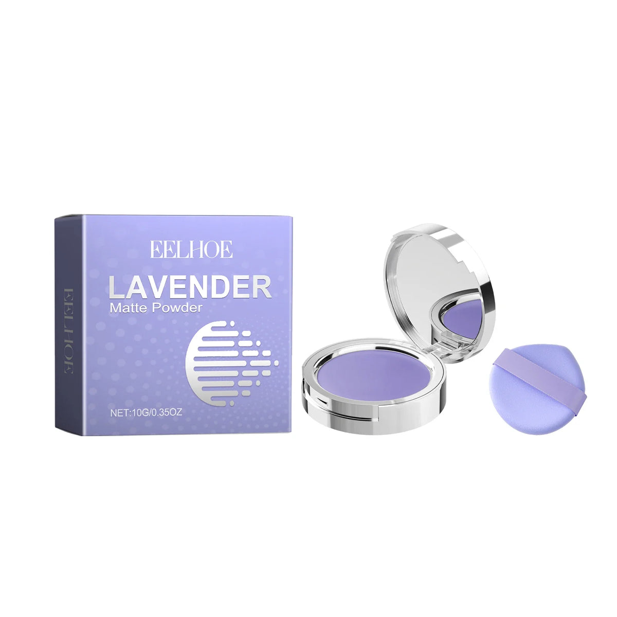 Lavender Matte Setting Powder – Oil Control & Waterproof Loose Setting Powder Qme 1Pcs 10g