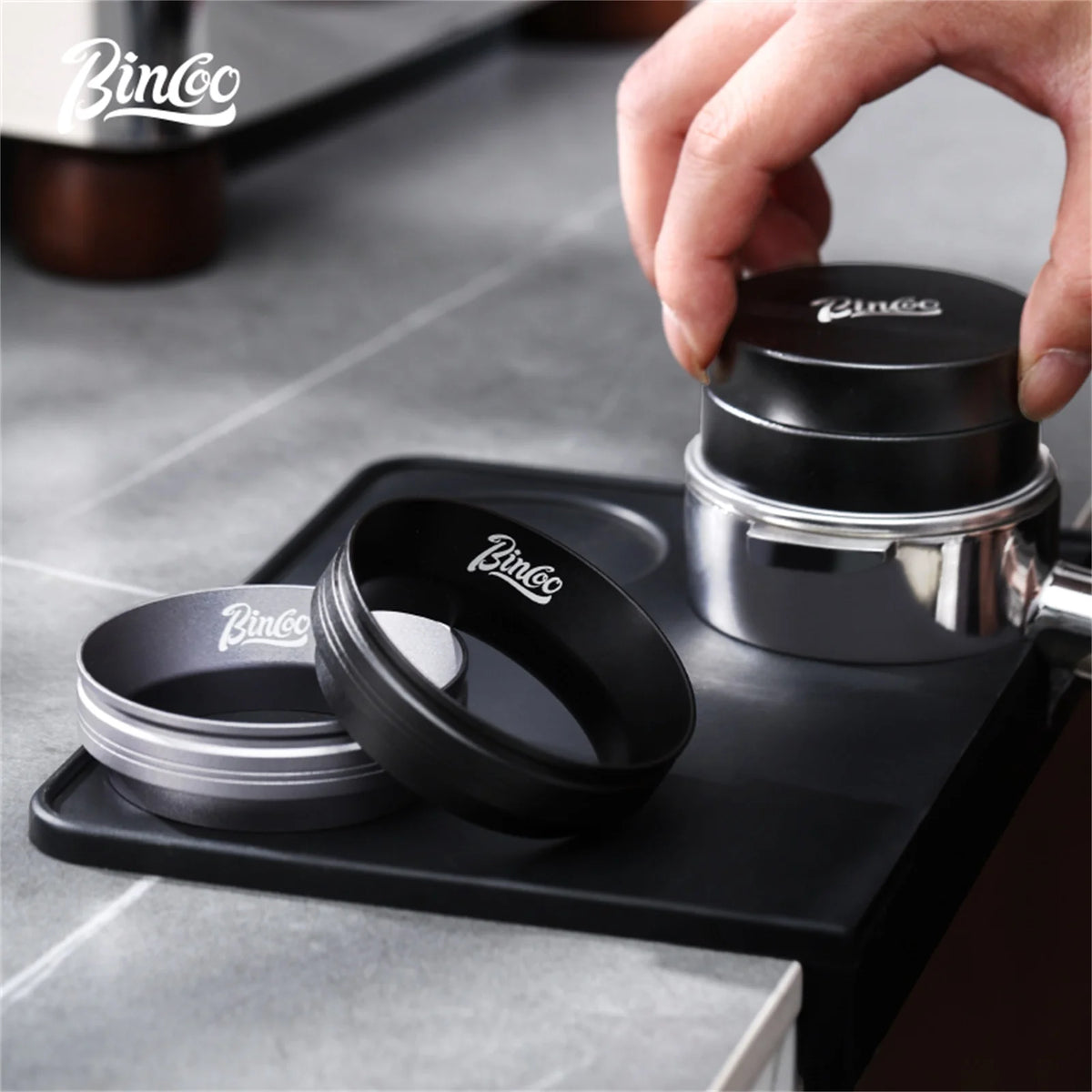 BINCOO Magnetic Dosing Ring 51mm 58mm Portafilter Funnel Tool Coffee Dosing Ring Qst