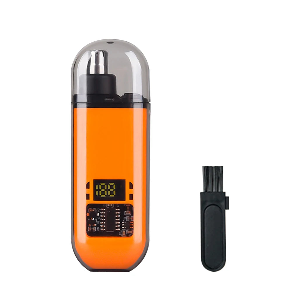 USB Rechargeable Nose & Ear Hair Trimmer – Wet/Dry Electric Nose Hair Trimmer Qst ORANGE
