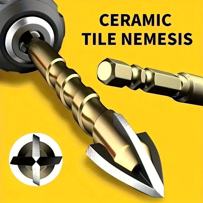 Cross Hexagon Carbide Tile Drill Bits – Glass Ceramic Metal Set Carbide Drill Bit Set Qme