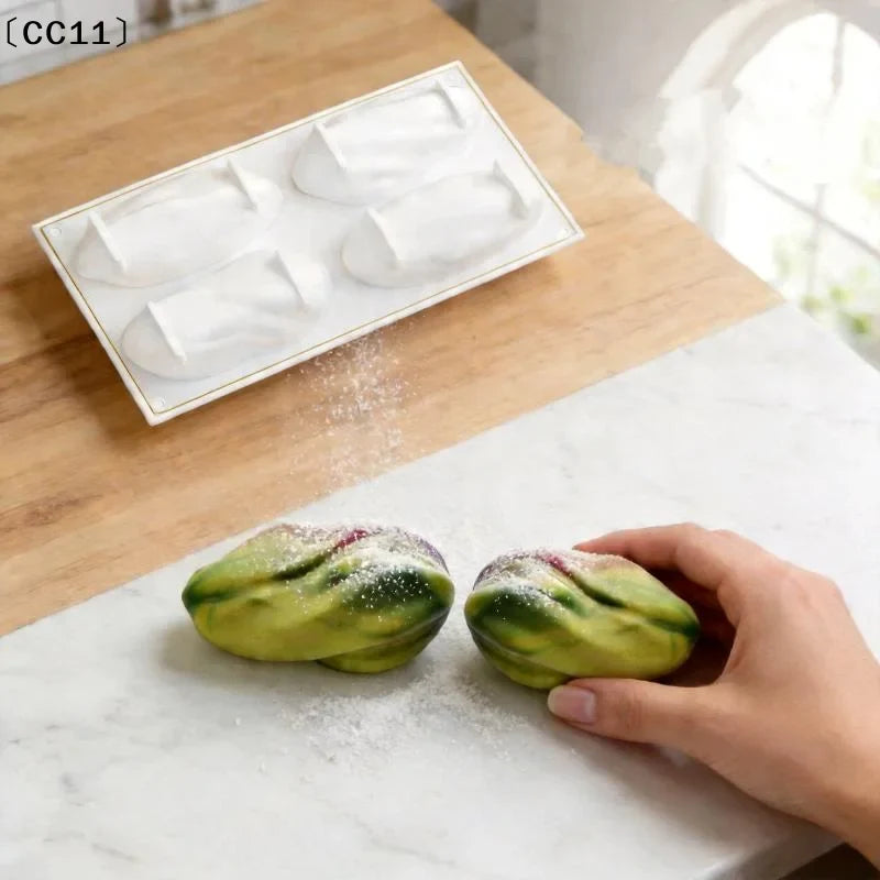 4-Cavity Silicone Mousse Cake & Chocolate Pudding Baking Mold Silicone Baking Mold Qme