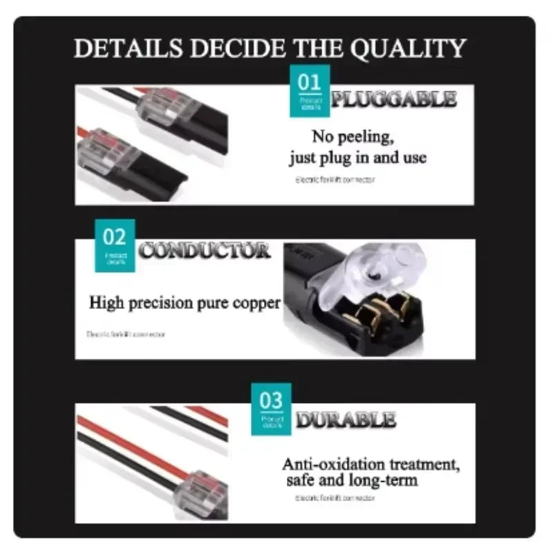 Waterproof 2-Pin Wire Connector | ABS Car Electrical Snap Waterproof Wire Connector Qme