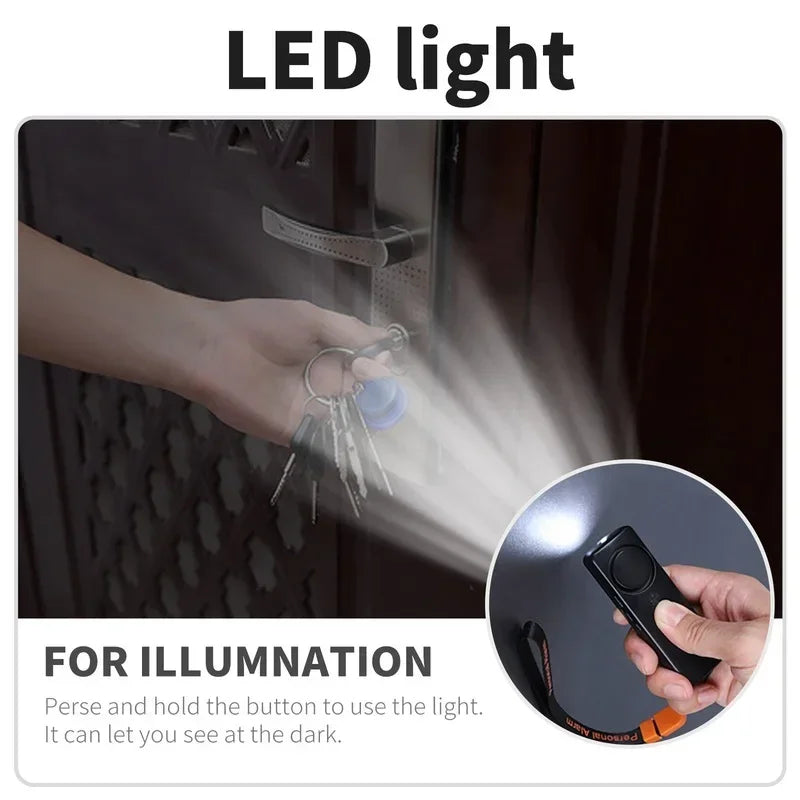Personal Safety Alarm 120dB Emergency Keychain with LED Light Personal Safety Alarm Qme