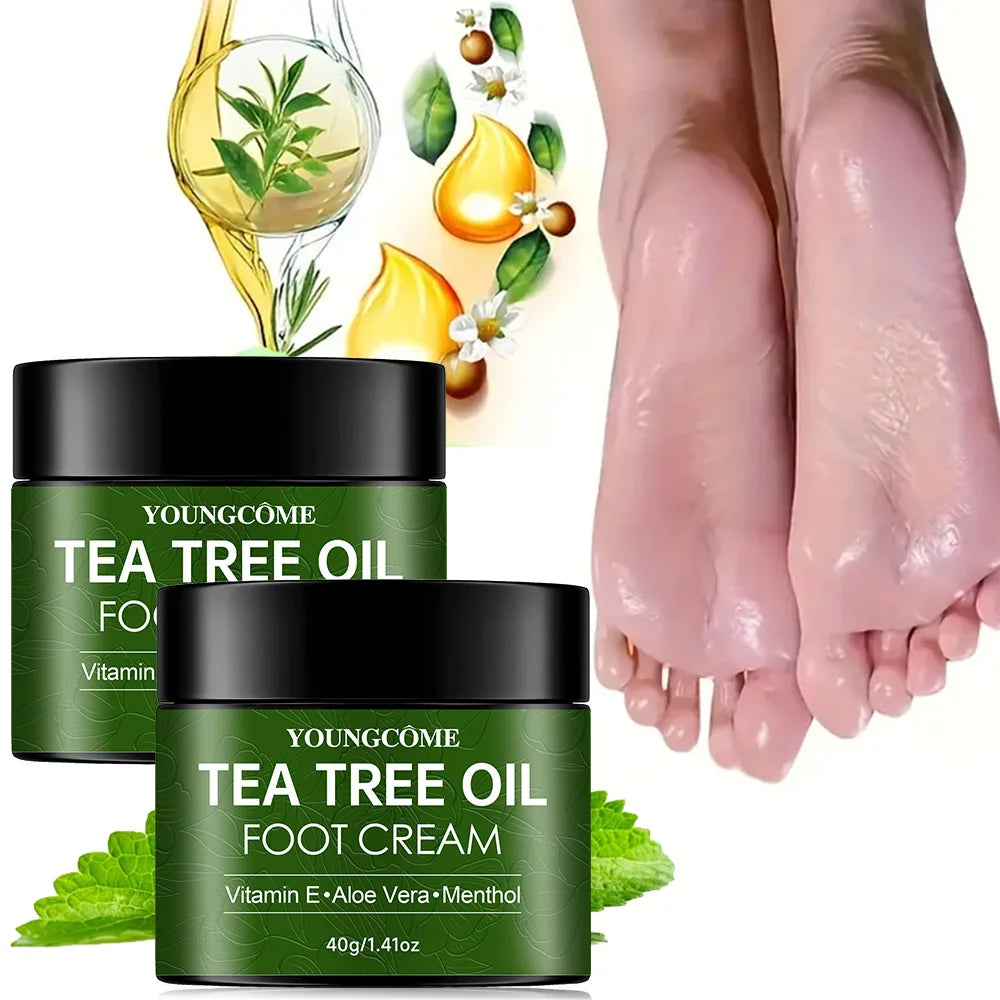 YOUNGCOME Tea Tree Oil Foot Cream – Soften & Moisturize Foot Cream Qst